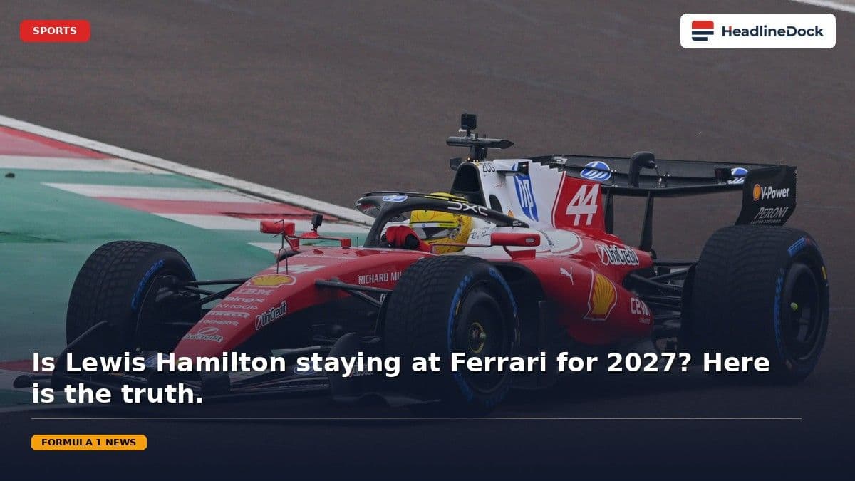 Lewis Hamilton 2027 Contract: Ferrari Boss Responds to Extension Rumors