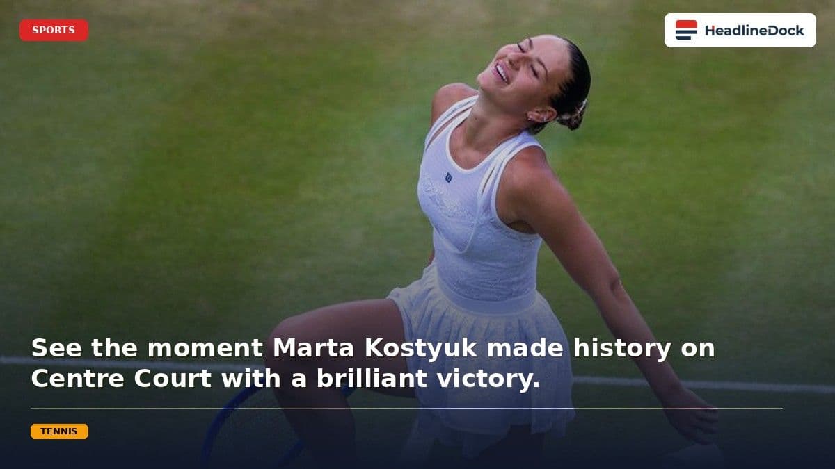 Marta Kostyuk Storms into First Wimbledon Semi-Final After Dominant Centre Court Victory