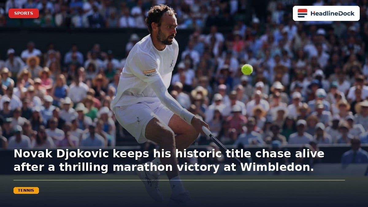 Novak Djokovic Battles Through Epic Marathon to Reach Wimbledon Semifinals