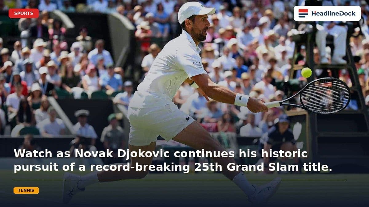 Novak Djokovic Reaches Wimbledon Fourth Round, Matching Roger Federer’s Historic Milestone
