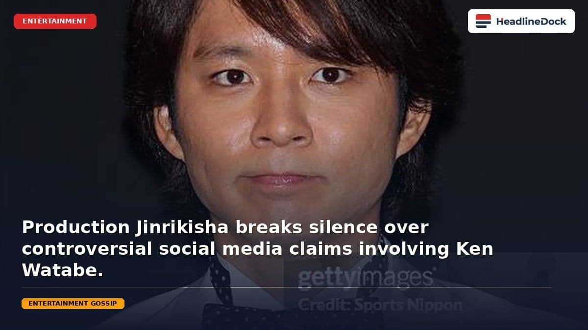Production Jinrikisha Rebuts Social Media Claims Involving Comedian Ken Watabe