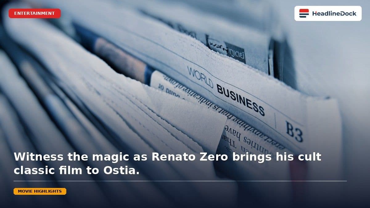 Renato Zero Lights Up The Idroscalo at Punta Sacra Film Fest