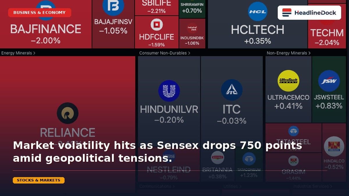 Sensex Tumbles Over 750 Points: Why Is the Stock Market Falling Today?