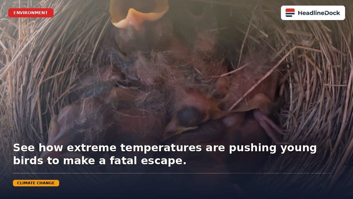 Severe Heatwave Forces Young Birds to Flee Overheated Nests in Crisis