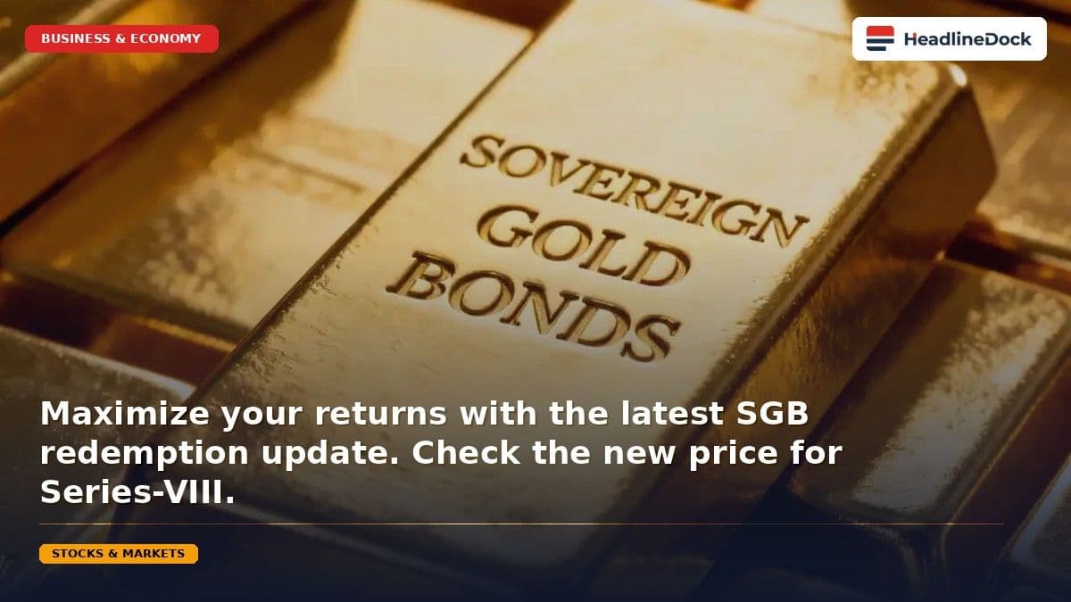 SGB 2019-20 Series-VIII Premature Redemption Price Fixed at ₹14,170 Per Unit