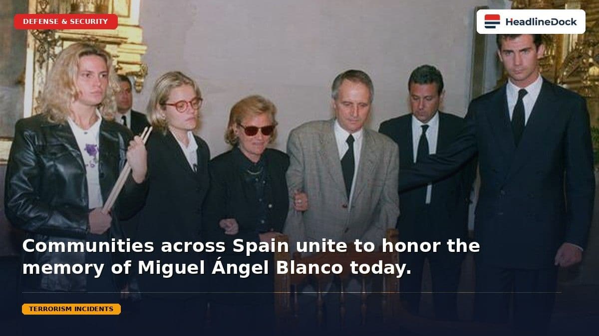 Spain Commemorates 29th Anniversary of Miguel Ángel Blanco Tragedy Across Country