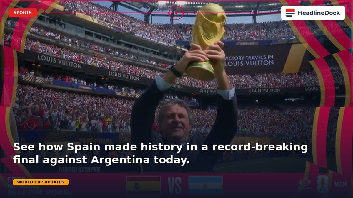 Spain Crowned FIFA World Cup 2026 Champions After Dramatic Final Win