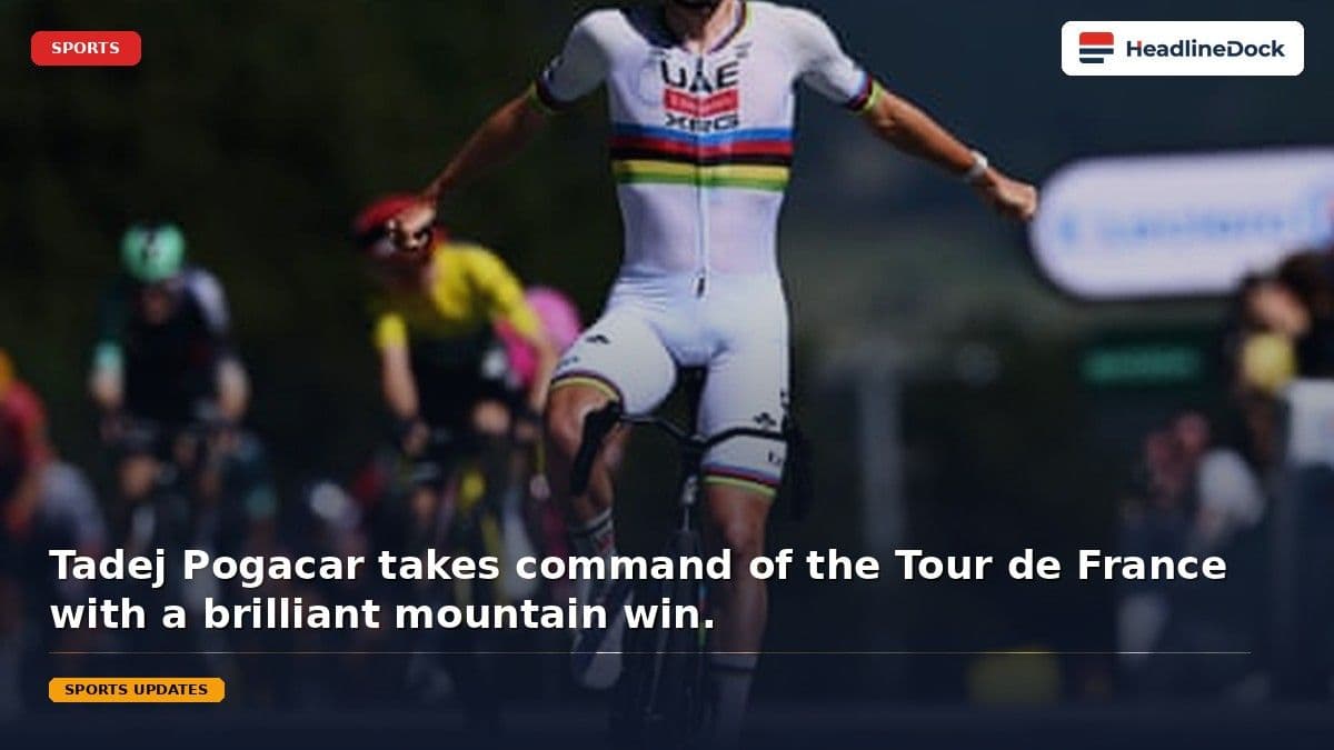 Tadej Pogacar Claims Yellow Jersey After Dominant Stage 3 Tour de France Victory