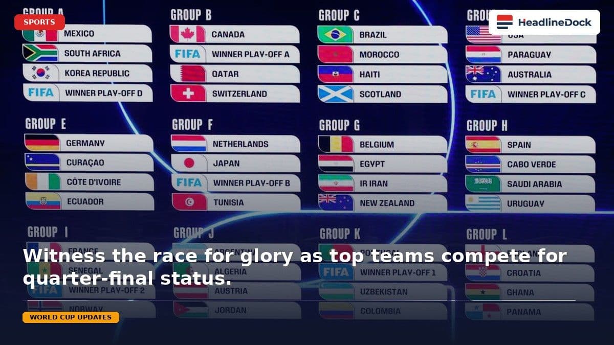 The Road to the 2026 World Cup Quarter-Finals Heats Up Globally