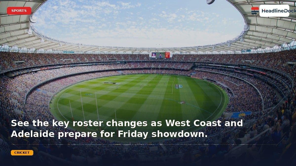 West Coast vs Adelaide: Major Personnel Changes Ahead of Friday Night Clash