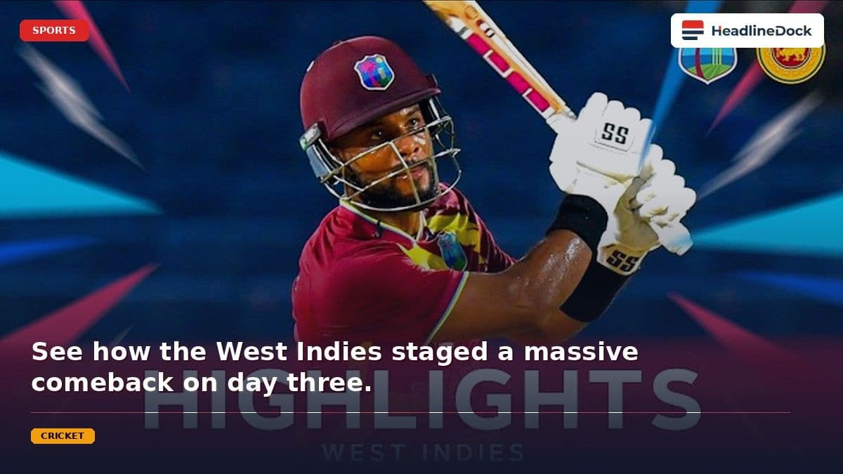 West Indies Battle Back in Second Test Against Sri Lanka in Antigua