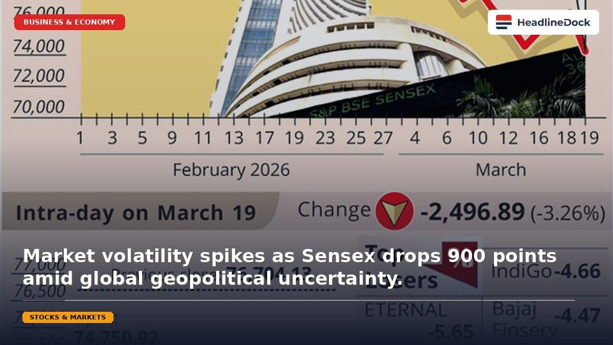 Why Did the Stock Market Crash Today? 900-Point Sensex Drop