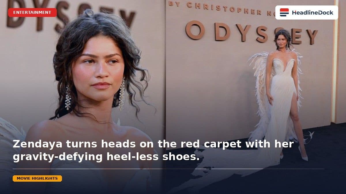 Zendaya Stuns at The Odyssey Premiere With Bold Heel-less Shoe Trend